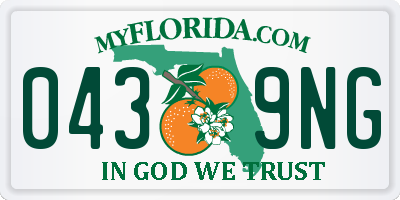 FL license plate 0439NG