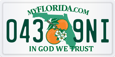 FL license plate 0439NI