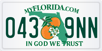 FL license plate 0439NN