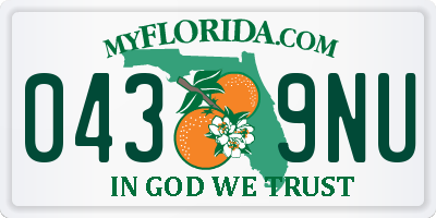 FL license plate 0439NU