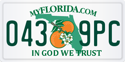 FL license plate 0439PC