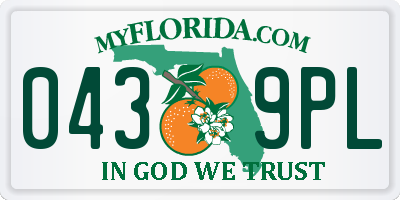 FL license plate 0439PL