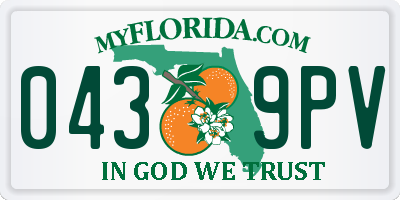 FL license plate 0439PV