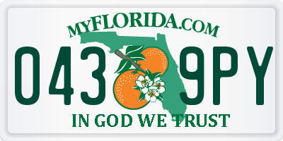 FL license plate 0439PY