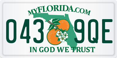 FL license plate 0439QE
