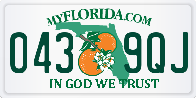 FL license plate 0439QJ