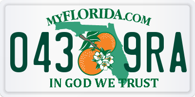 FL license plate 0439RA