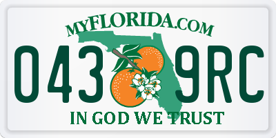 FL license plate 0439RC