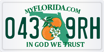 FL license plate 0439RH
