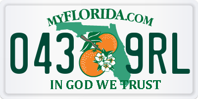 FL license plate 0439RL