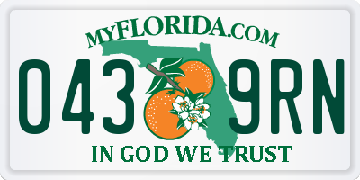 FL license plate 0439RN