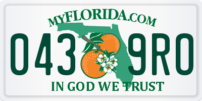 FL license plate 0439RO