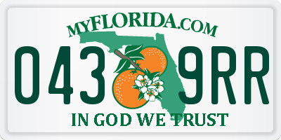 FL license plate 0439RR