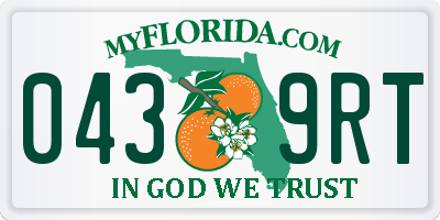FL license plate 0439RT