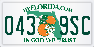 FL license plate 0439SC