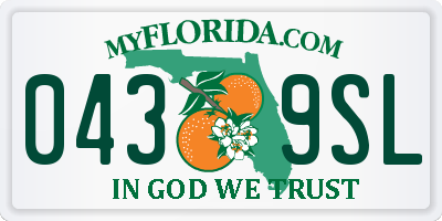 FL license plate 0439SL