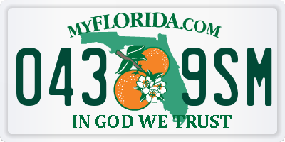 FL license plate 0439SM