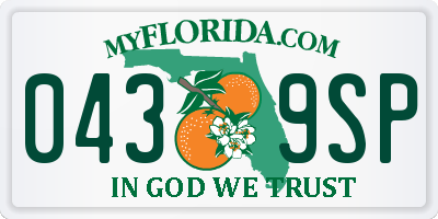 FL license plate 0439SP