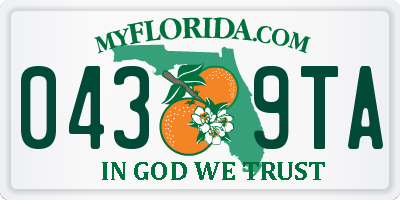 FL license plate 0439TA