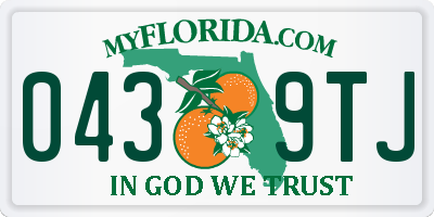 FL license plate 0439TJ