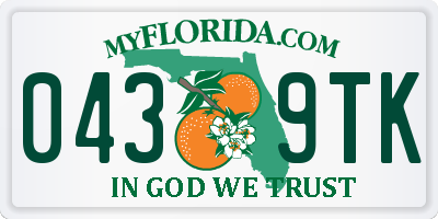 FL license plate 0439TK