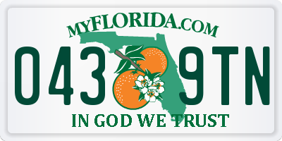 FL license plate 0439TN