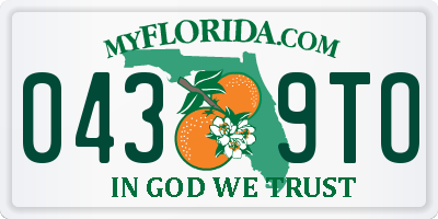 FL license plate 0439TO