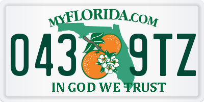 FL license plate 0439TZ