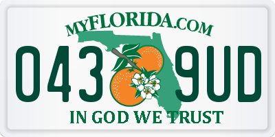 FL license plate 0439UD
