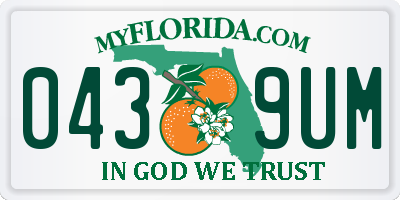 FL license plate 0439UM