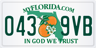 FL license plate 0439VB