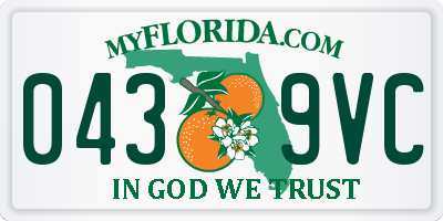FL license plate 0439VC