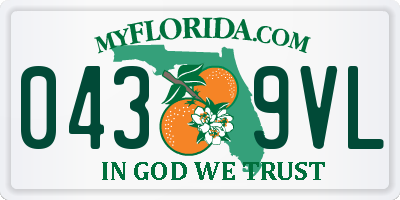 FL license plate 0439VL