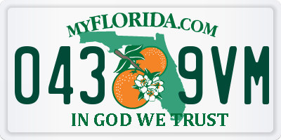 FL license plate 0439VM