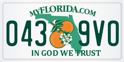 FL license plate 0439VO