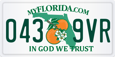 FL license plate 0439VR