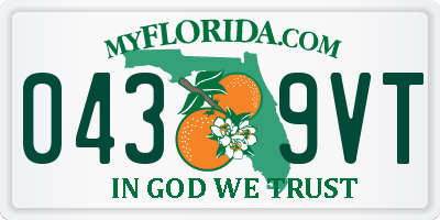 FL license plate 0439VT