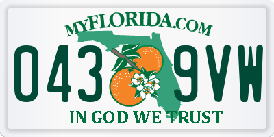 FL license plate 0439VW