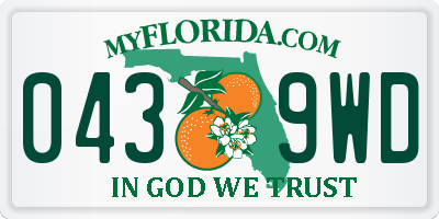 FL license plate 0439WD