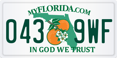 FL license plate 0439WF