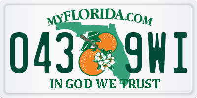 FL license plate 0439WI