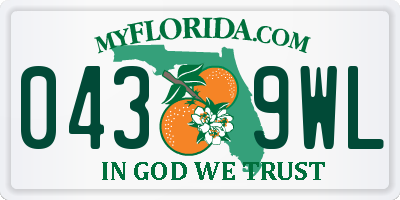 FL license plate 0439WL