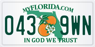 FL license plate 0439WN