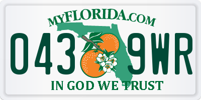 FL license plate 0439WR