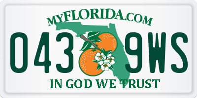 FL license plate 0439WS