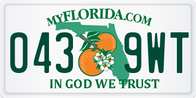 FL license plate 0439WT
