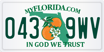FL license plate 0439WV