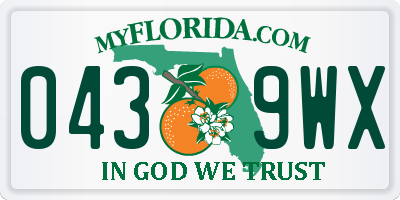 FL license plate 0439WX