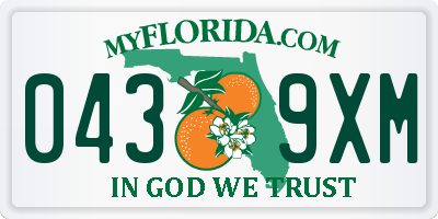 FL license plate 0439XM