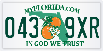 FL license plate 0439XR